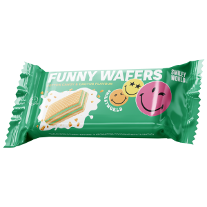 Вафлі з начинкою “SmileyWorld FUNNY WAFERS” з ароматом солодкої вати та кактусу, 400г