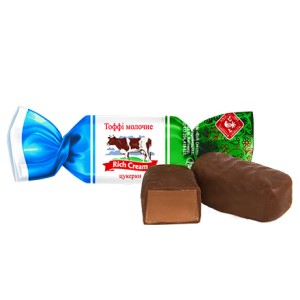 Цукерки глазуровані молочне тоффі 