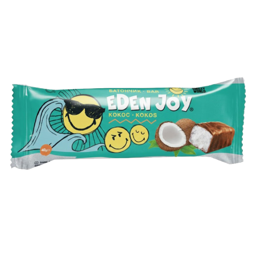 Батончик  “SmileyWorld Еден Джой” кокос, 480г (12*40г)